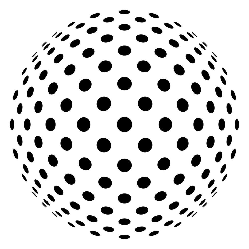 Abstract Decorative Dotted ball isolated. Icon Vector illustration