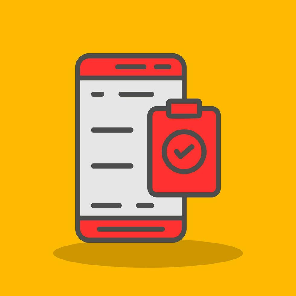 Mobile Check List  Vector Icon Design