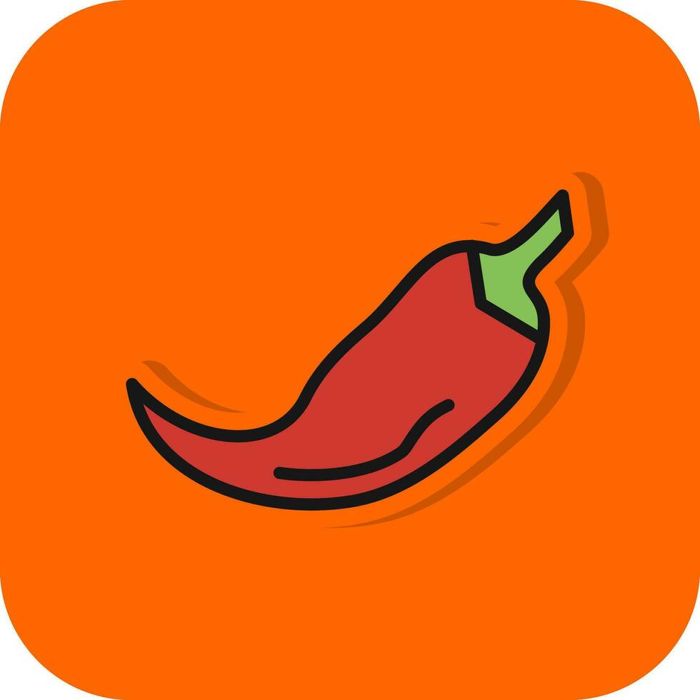 Red Chili Vector Icon Design