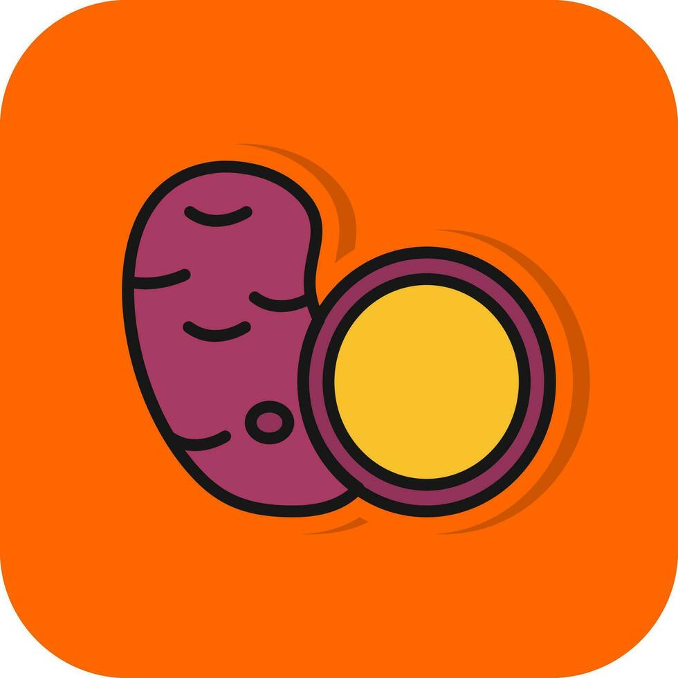 Sweet Potato Vector Icon Design