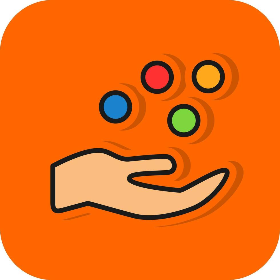 hacer juegos malabares vector icono diseño