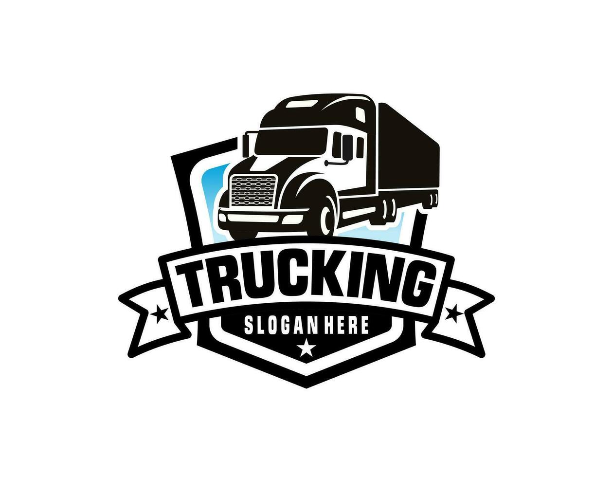 Logistic delivery, express fast shipping logo design template vector
