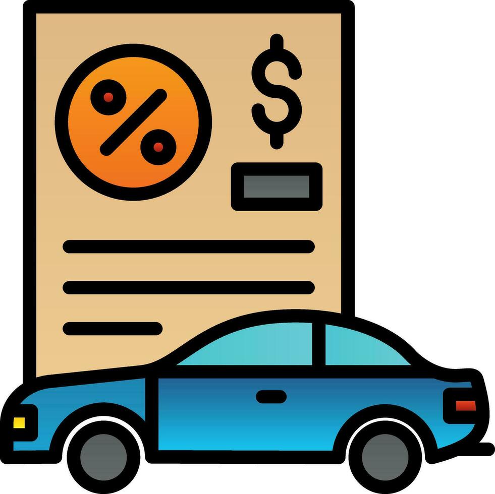 Car Loan Vector Icon Design