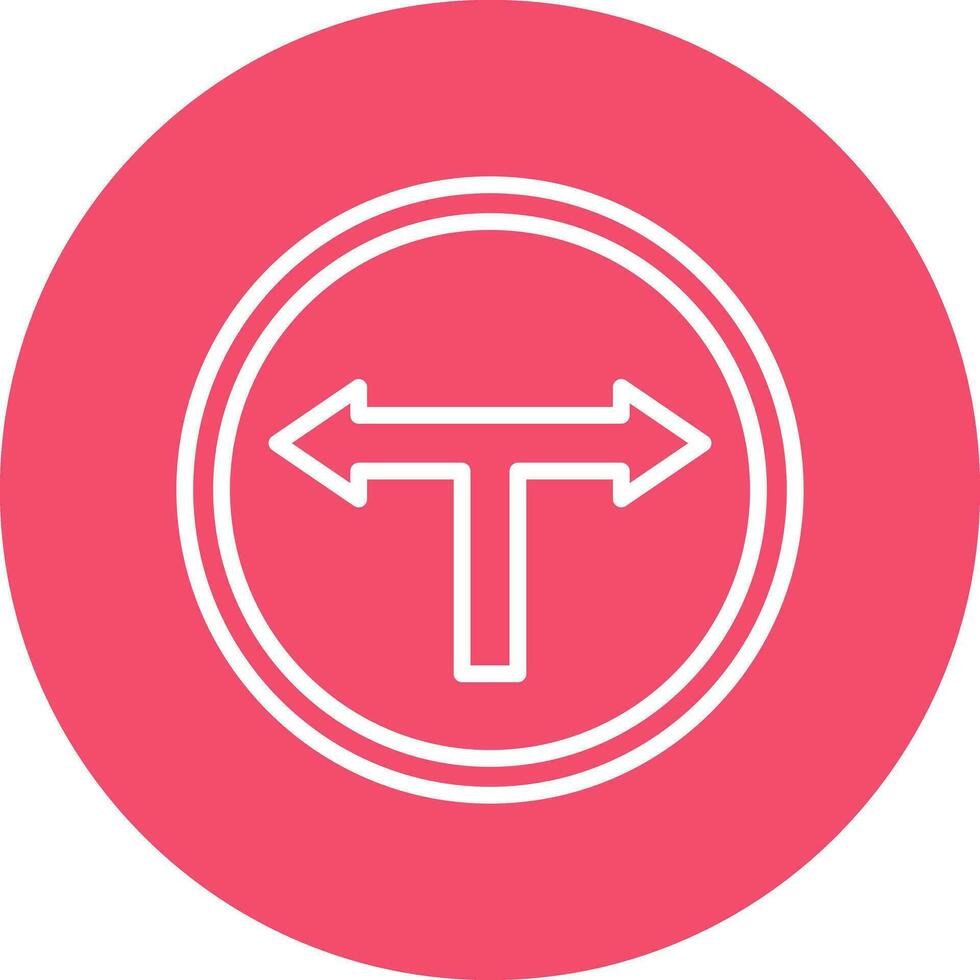 T Junction Vector Icon Design