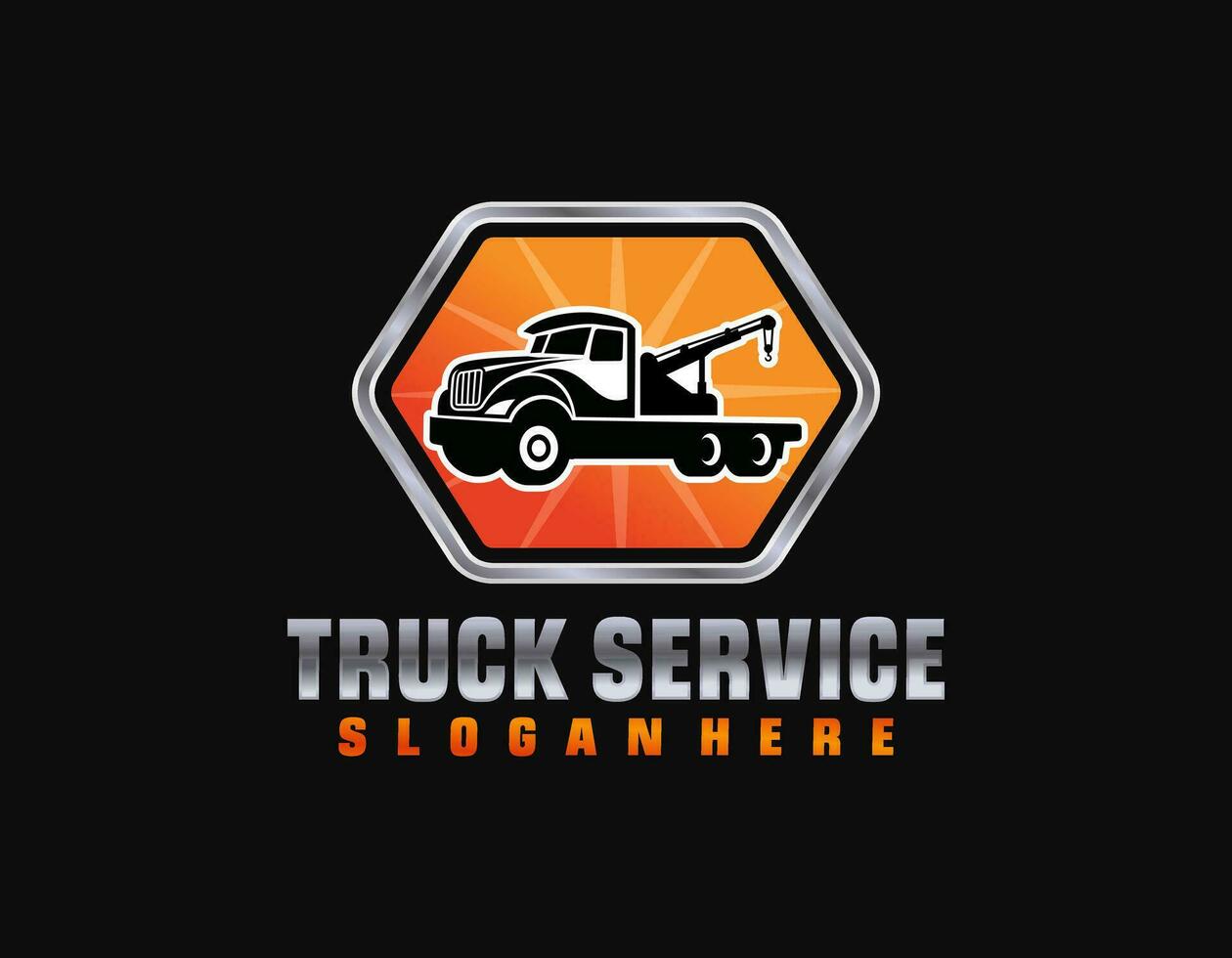 towing truck service logo vector