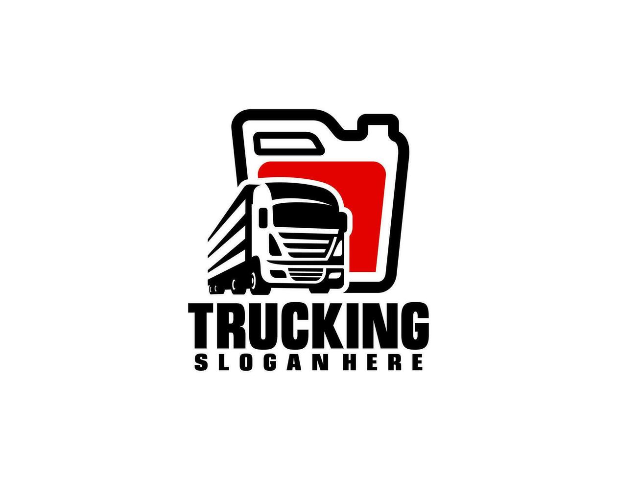 Logo truck and trailer. vector