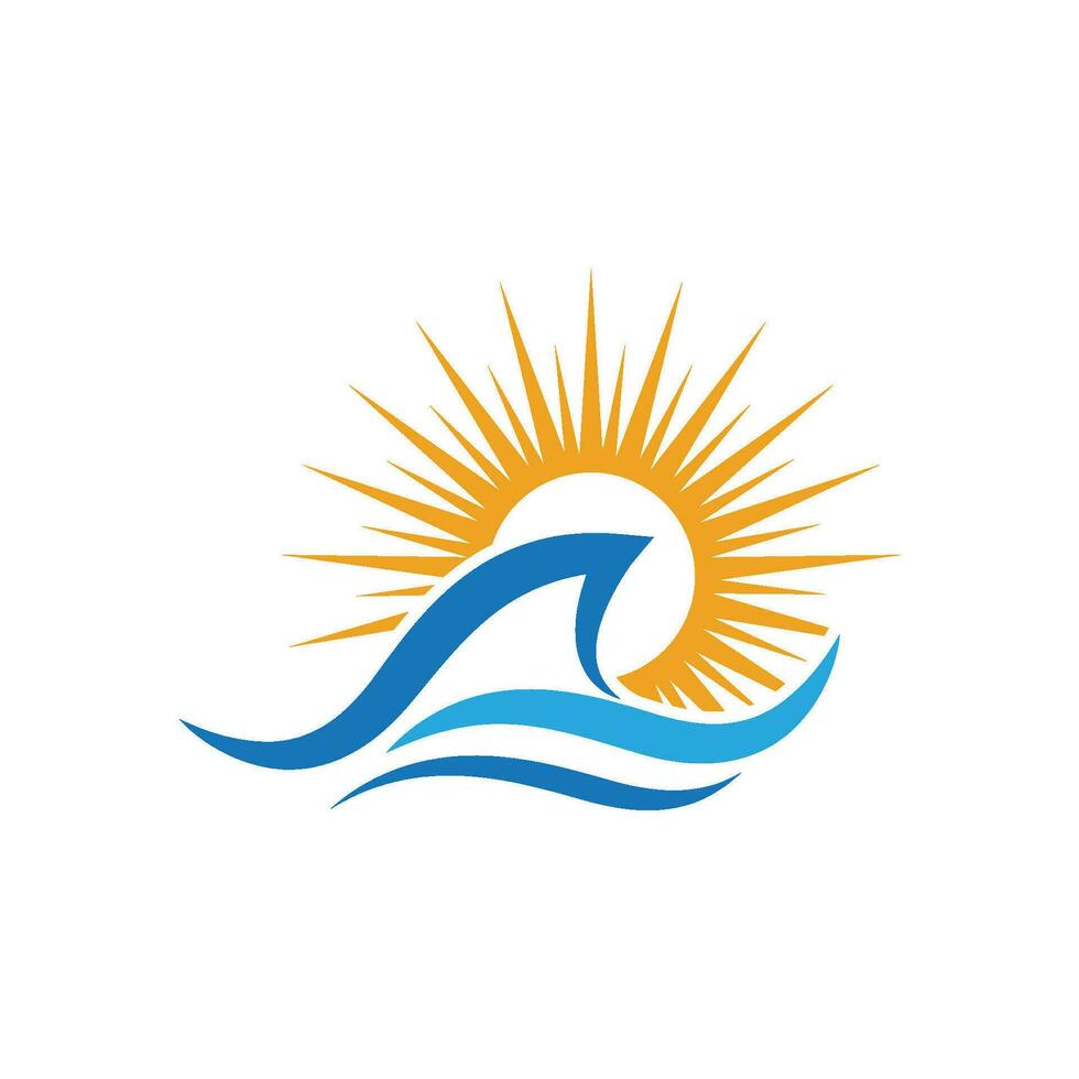 Water wave icon vector