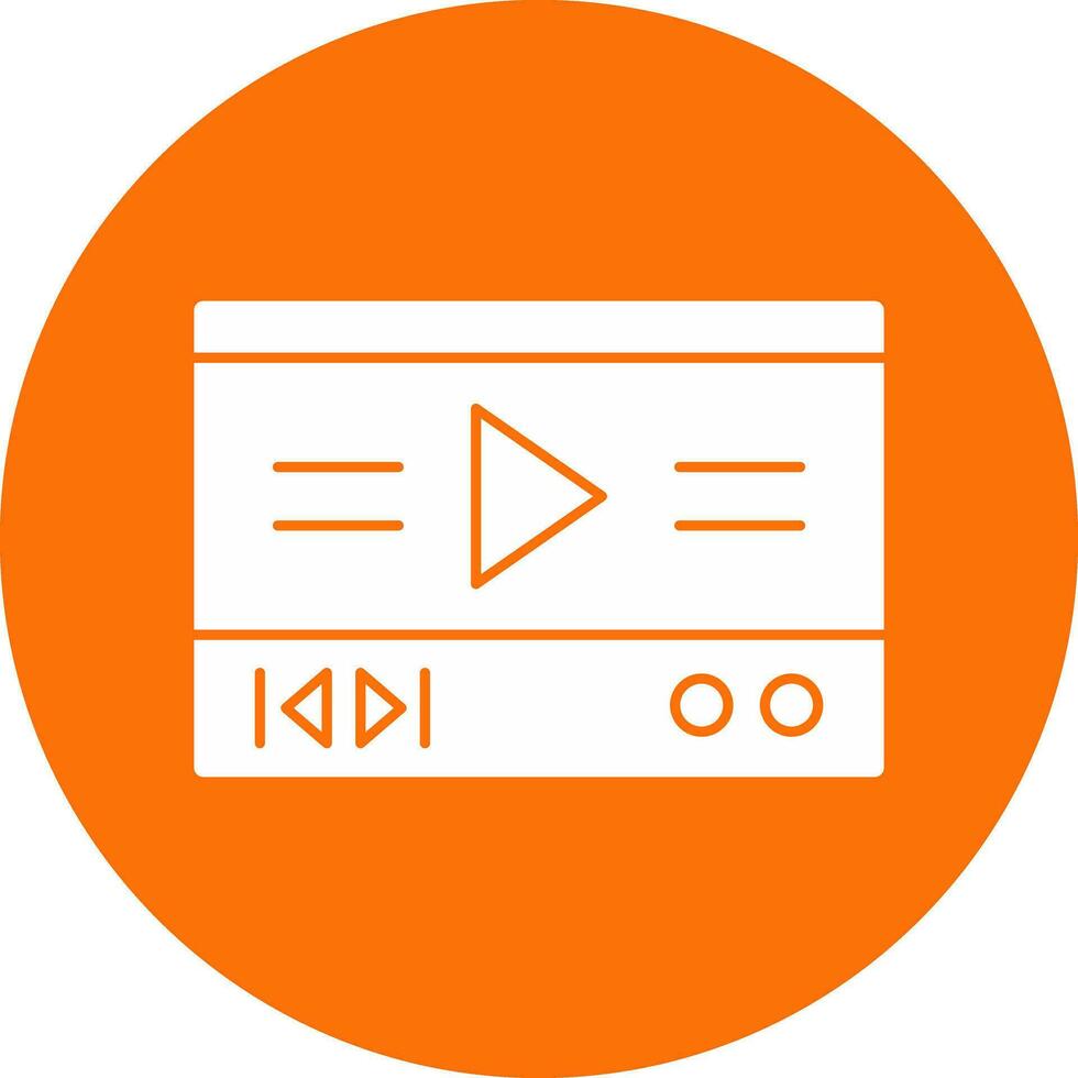 Video Player Vector Icon Design