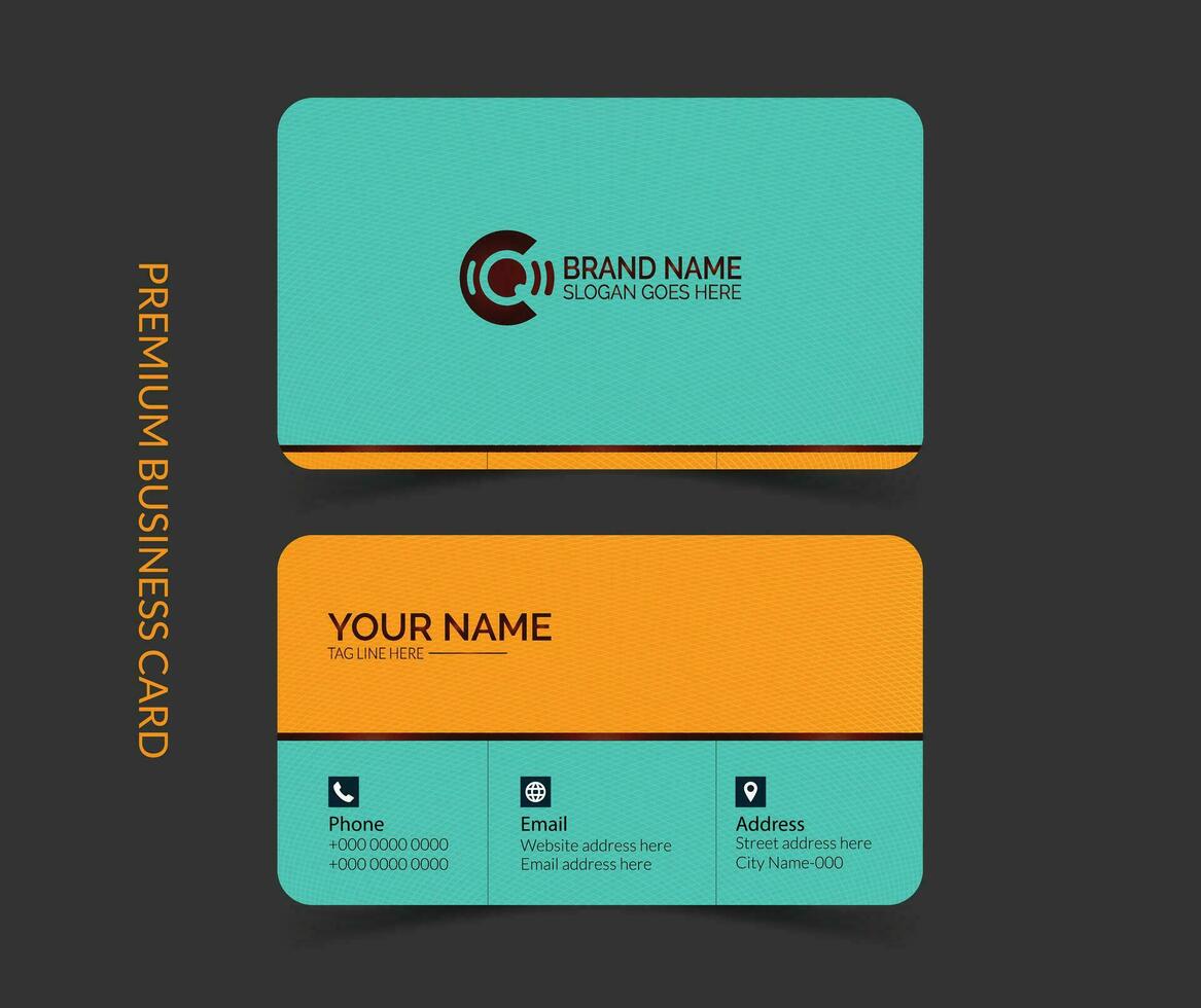 Vector design formal modern creative business card templte, simple and clean business card design with mockup and background.