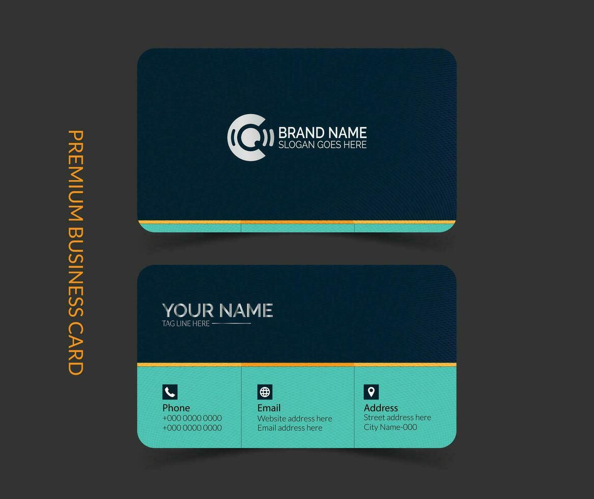 Vector design formal modern creative business card templte, simple and clean business card design with mockup and background.