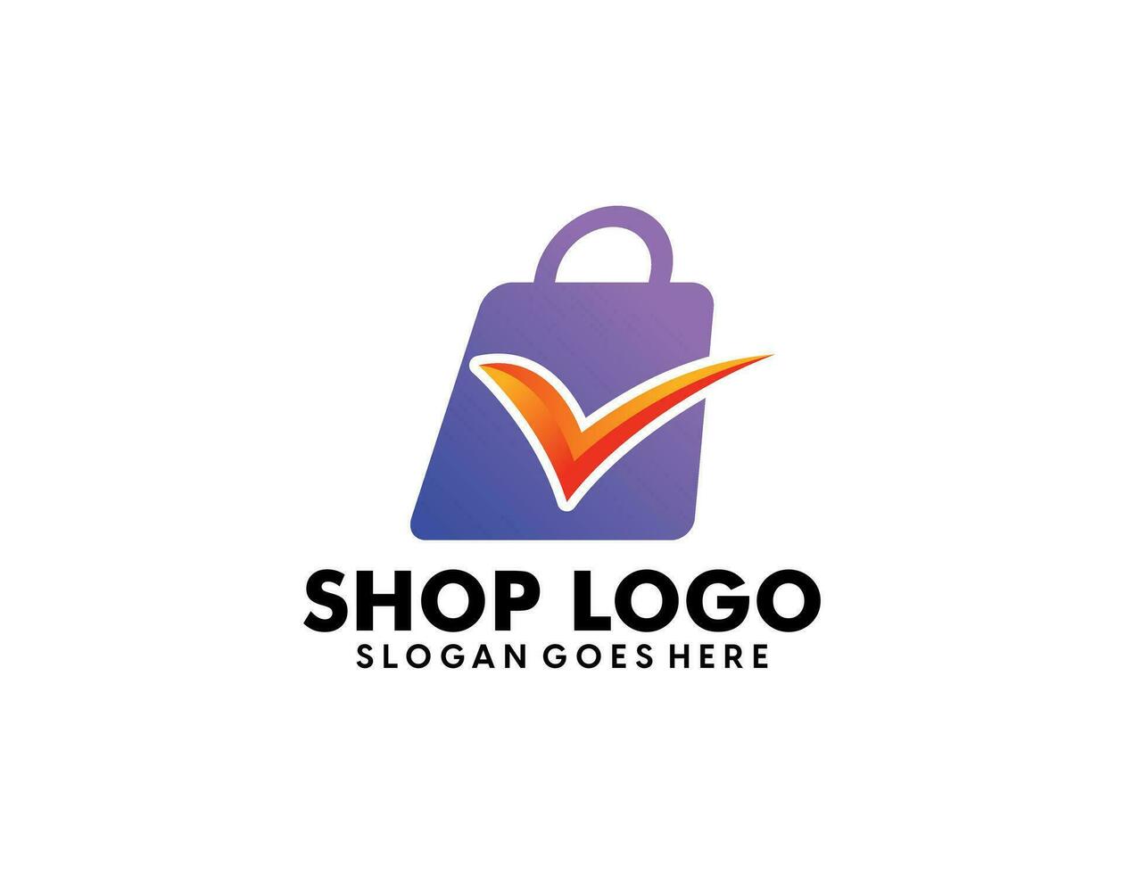 Online Shop Logo Template Design Vector