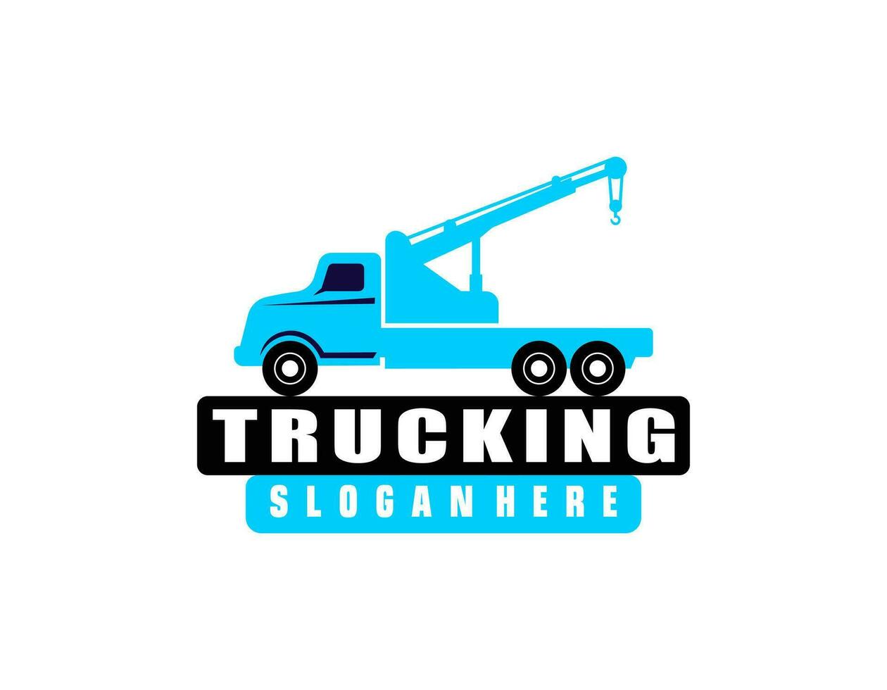 Towing truck service logo vector for transportation company. Heavy equipment template vector illustration for your brand.