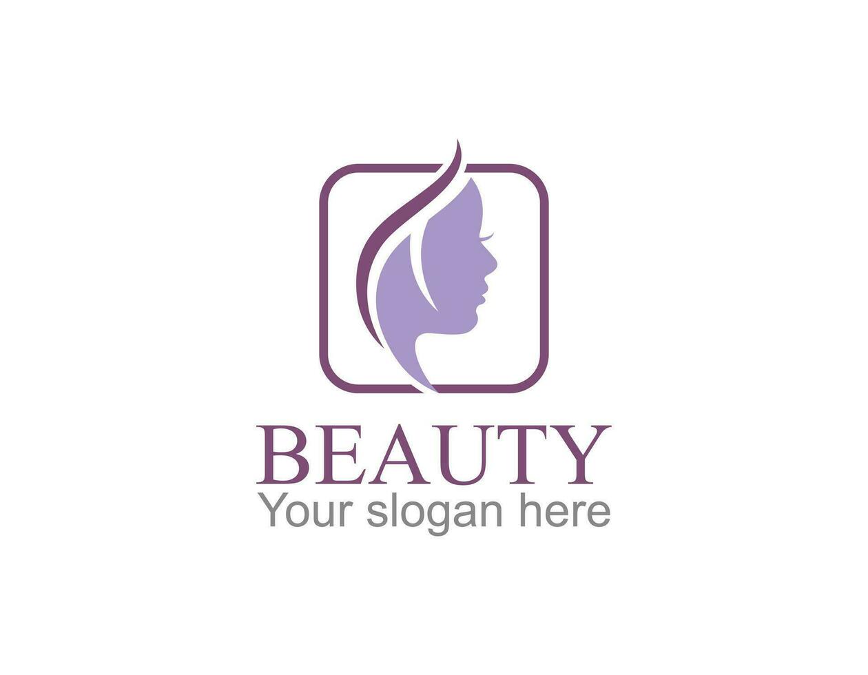 woman hair leaf salon gold gradient logo design vector