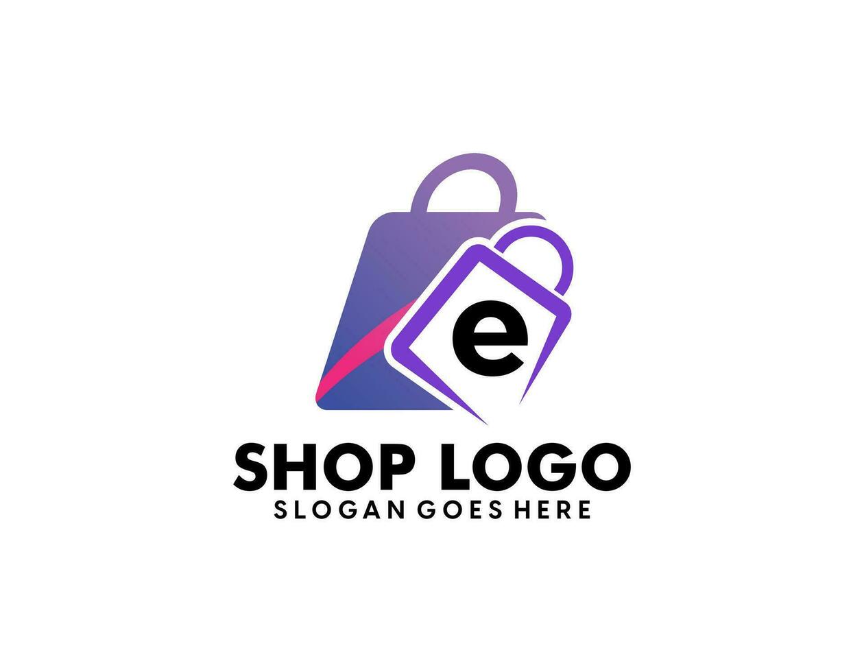 Online Shop Logo designs Template. Illustration vector graphic of shopping cart and shop bag combination logo design concept. Perfect for Ecommerce, sale, discount or store web element. Company emblem