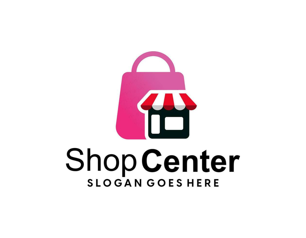 Online Shop Logo designs Template. Illustration vector graphic of shopping cart and shop bag combination logo design concept