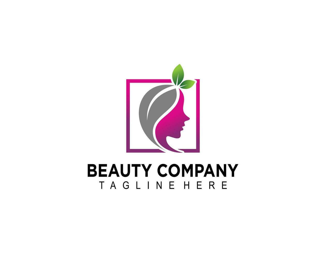 women face with flower logo design and business card. natural women logo for beauty salon, spa, cosmetic, and skin care. luxury feminine template. vector