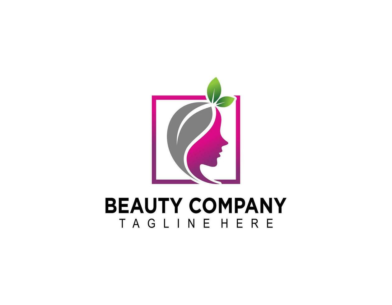 cara de mujer con diseño de logotipo de flores y tarjeta de visita. logotipo de mujer natural para salón de belleza, spa, cosmética y cuidado de la piel. plantilla femenina de lujo. vector