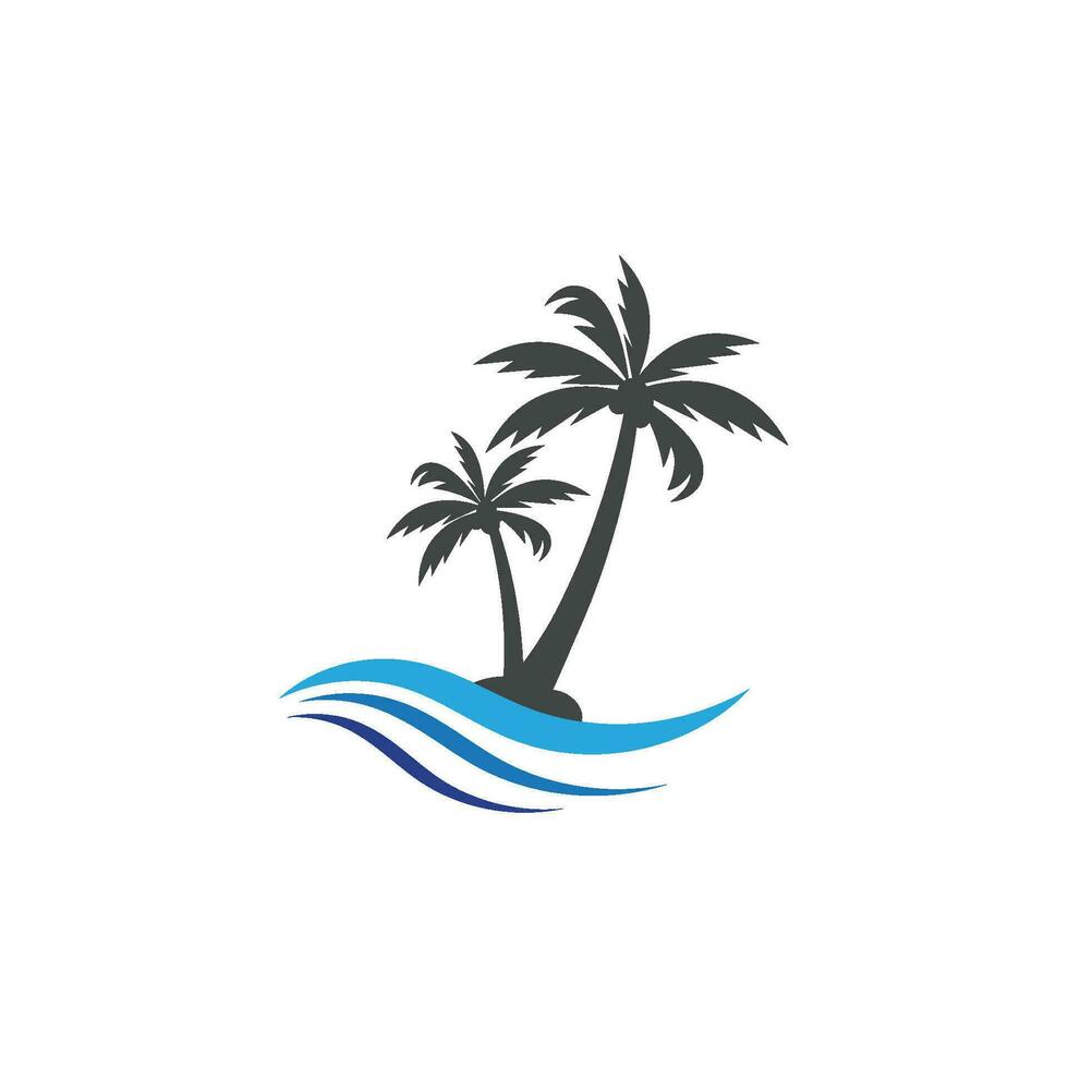 plantilla de logotipo de verano de palmera vector