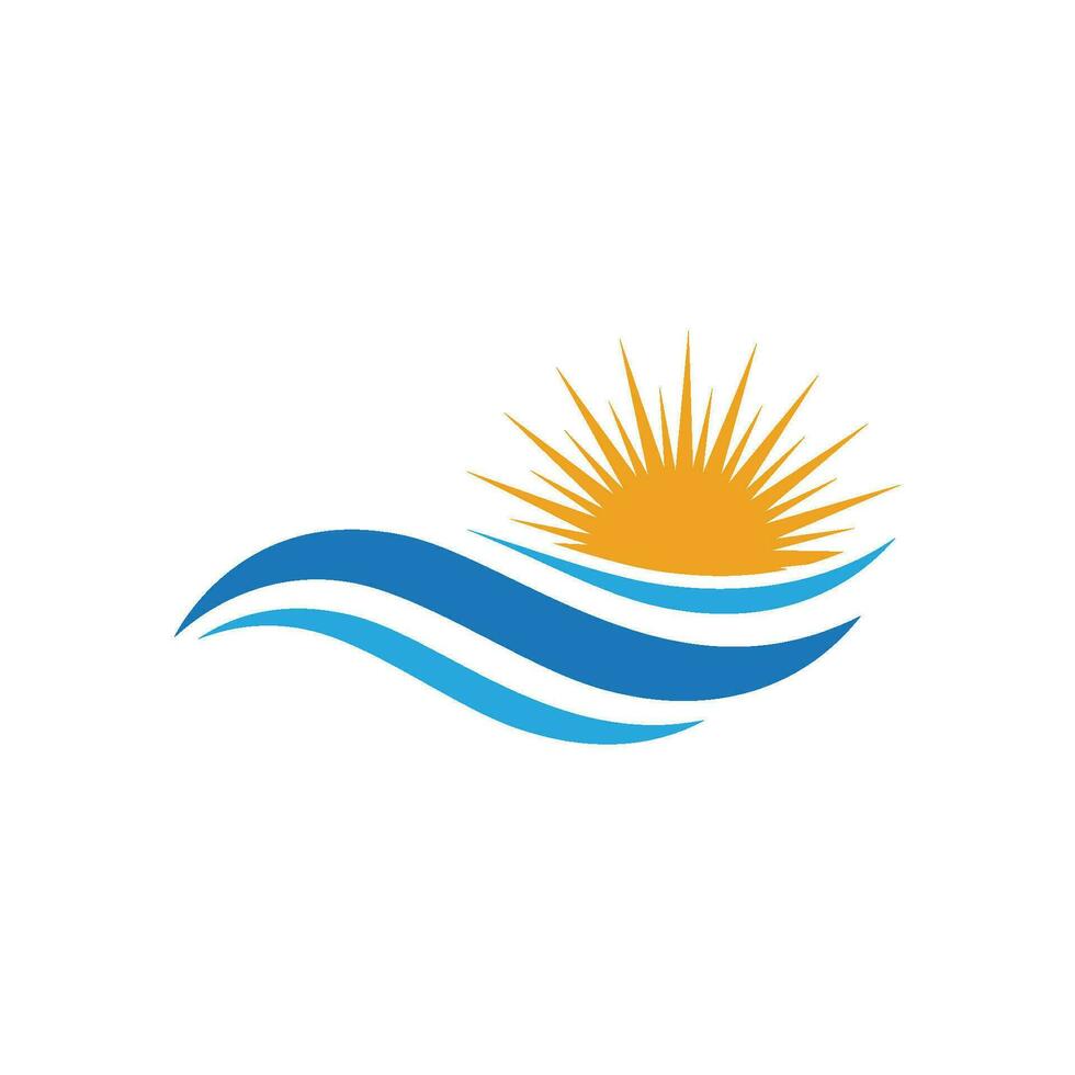 Water wave icon vector