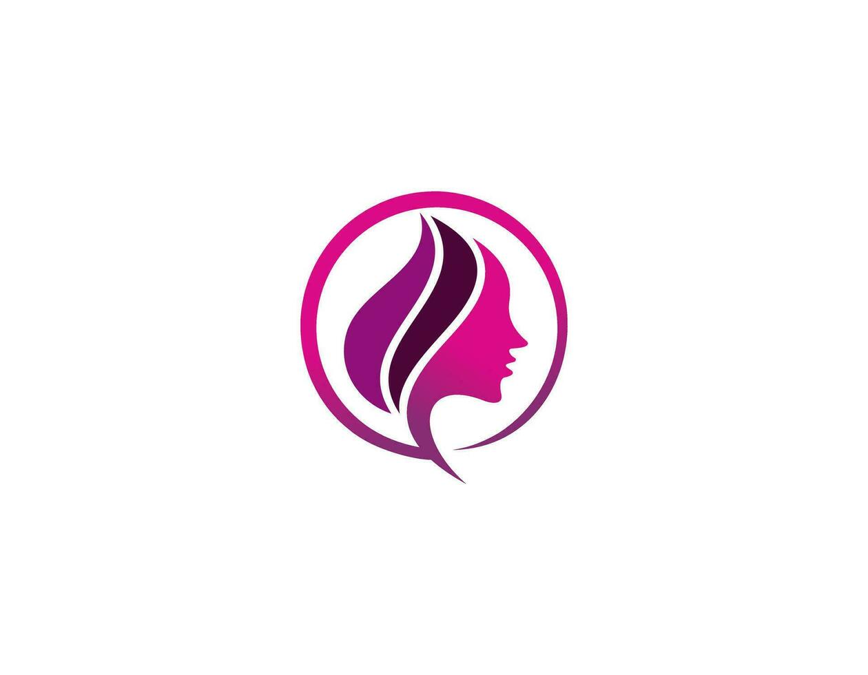 beauty woman logo design for makeup, makeover, salon, beauty care, hairdresser. vector