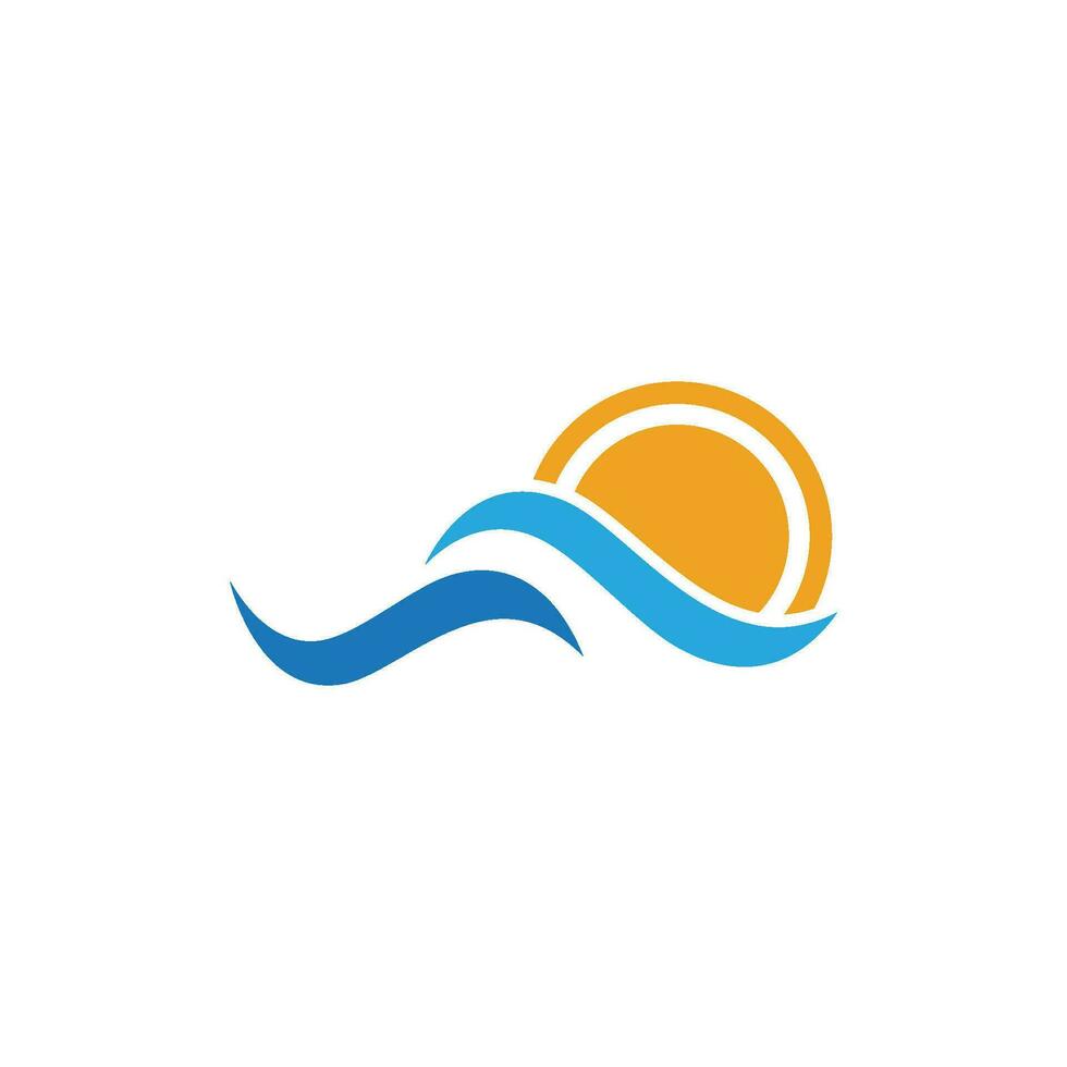 Water wave icon vector