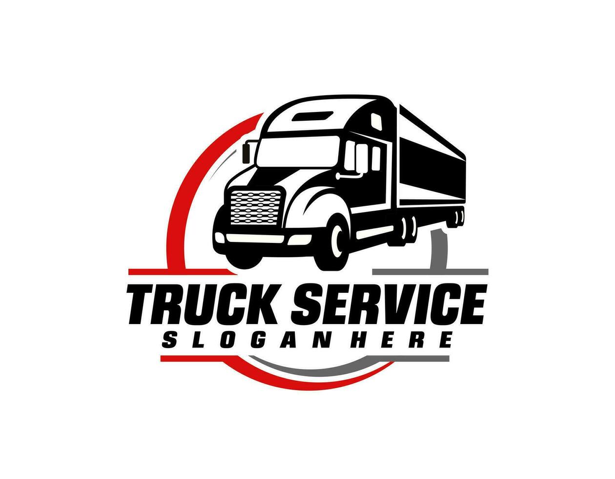 Truck silhouette abstract logo template vector