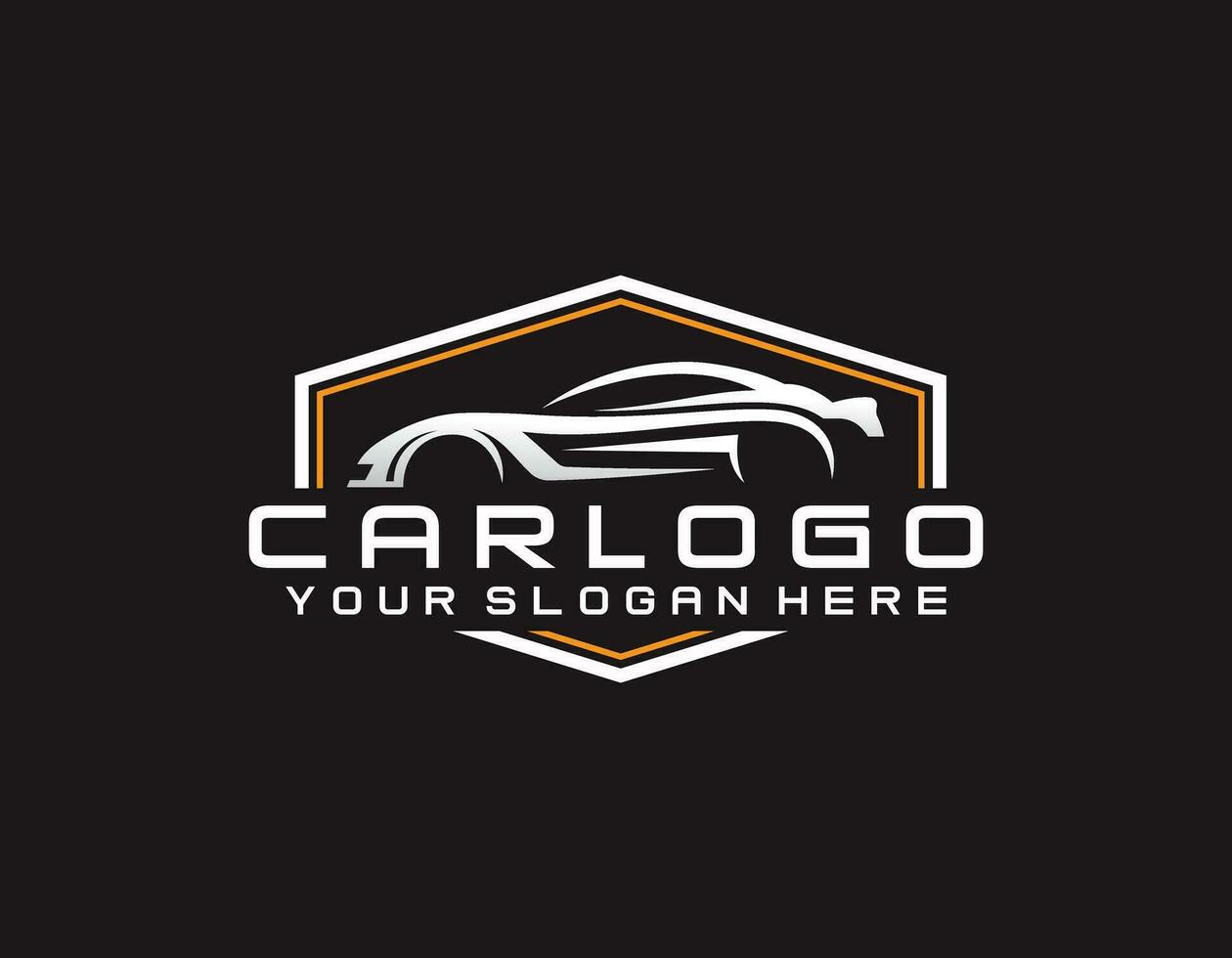 Super car logo design with concept sports vehicle icon silhouette vector