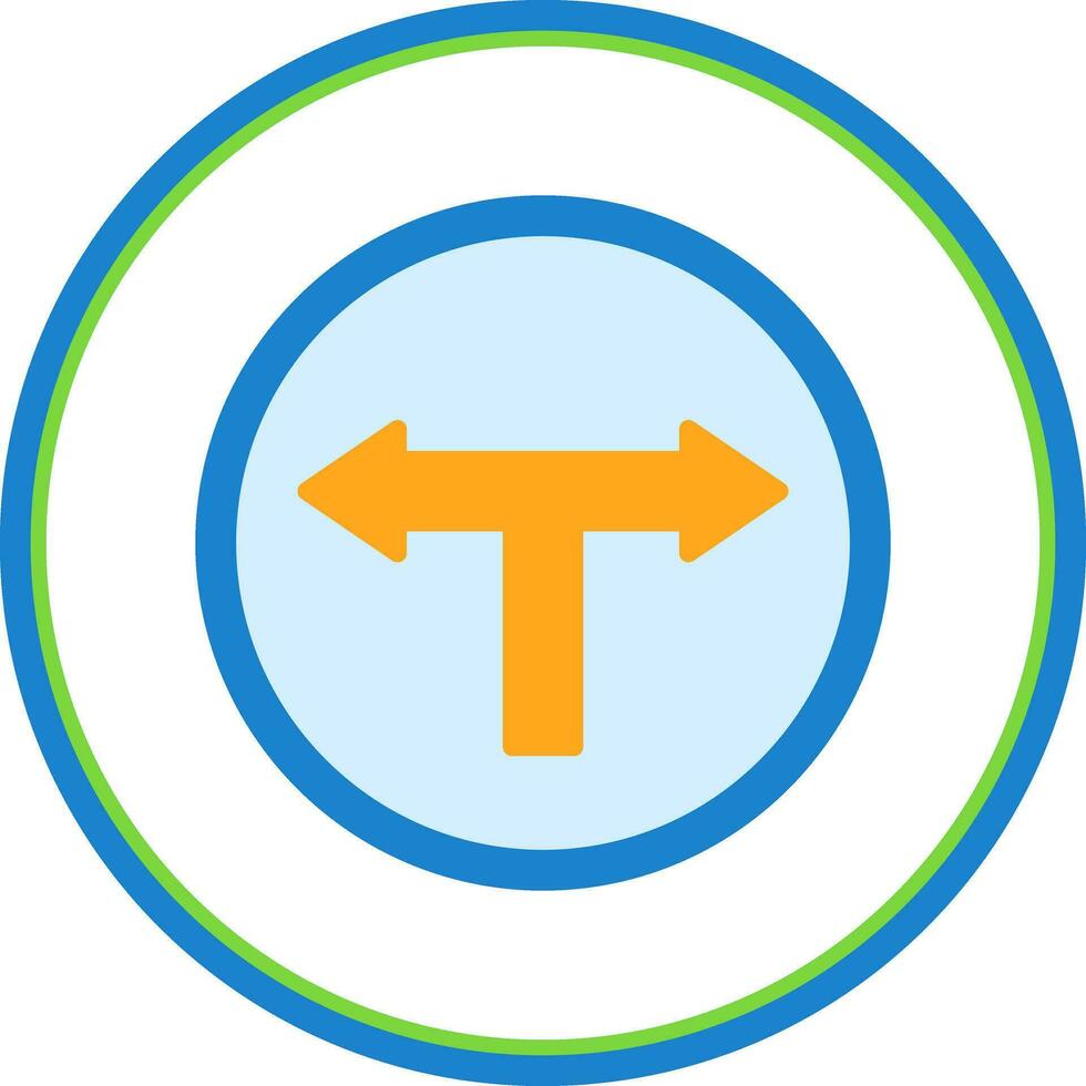 T Junction Vector Icon Design