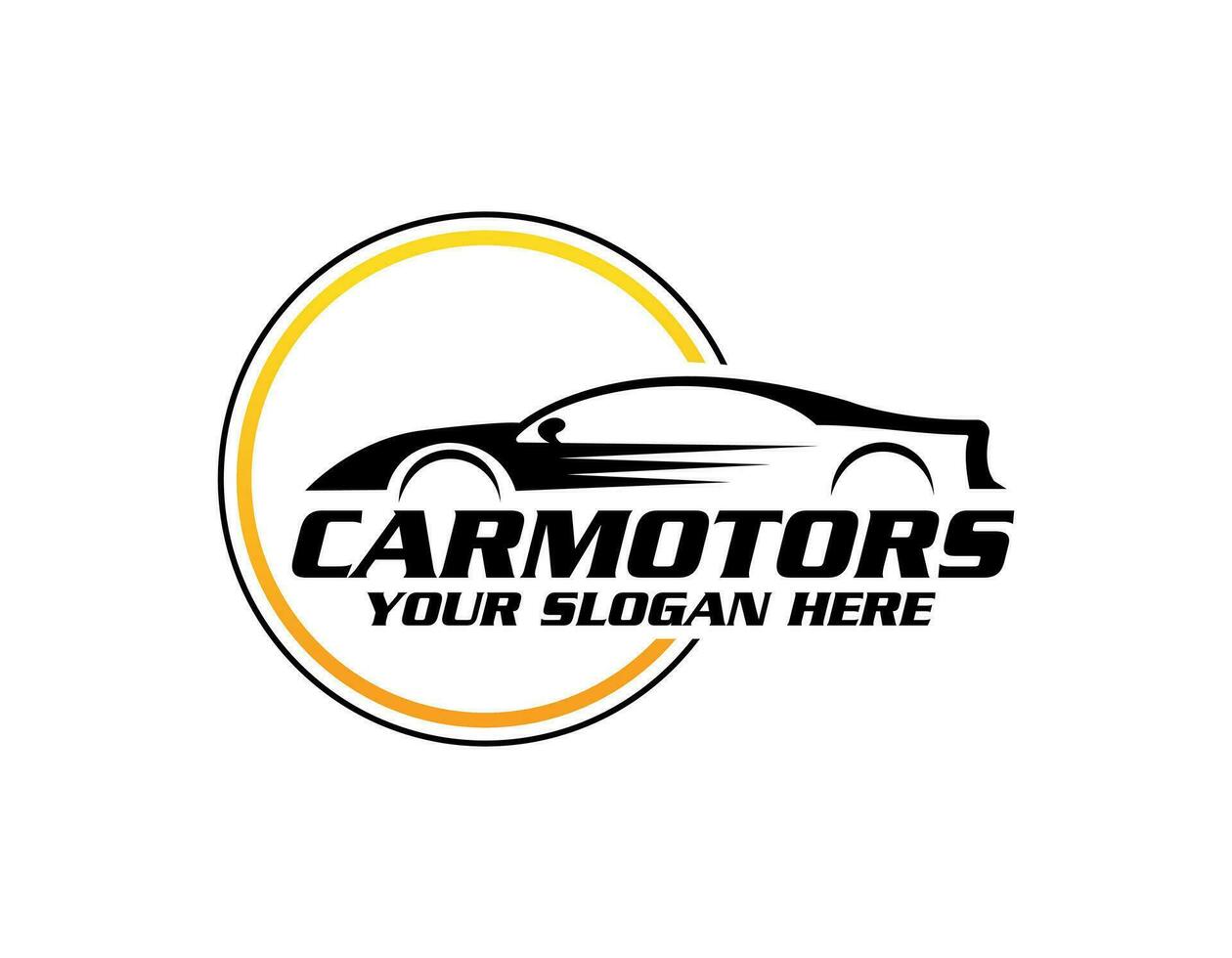 Super car logo design with concept sports vehicle icon silhouette vector