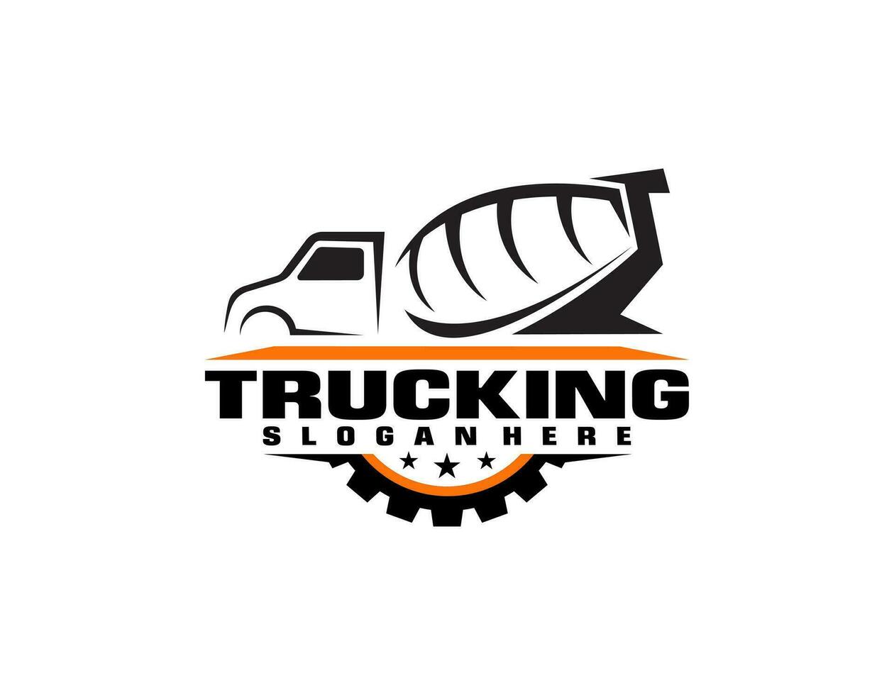 hormigón mezclador camión logo vector
