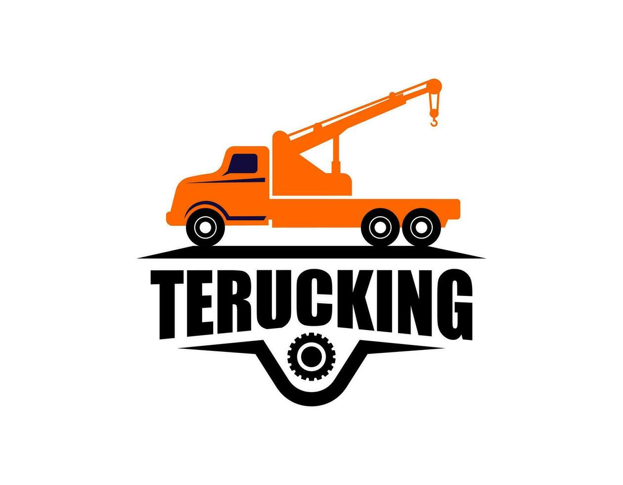 towing truck service logo vector