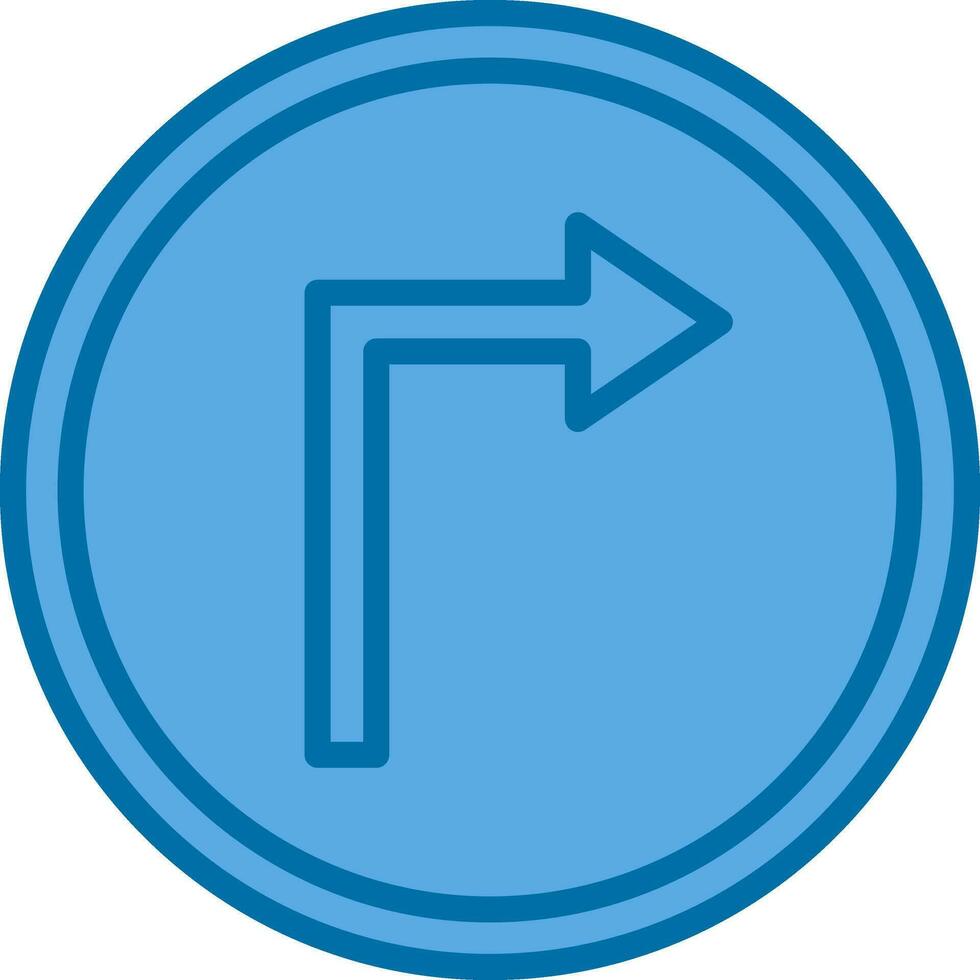 Right Turn Vector Icon Design