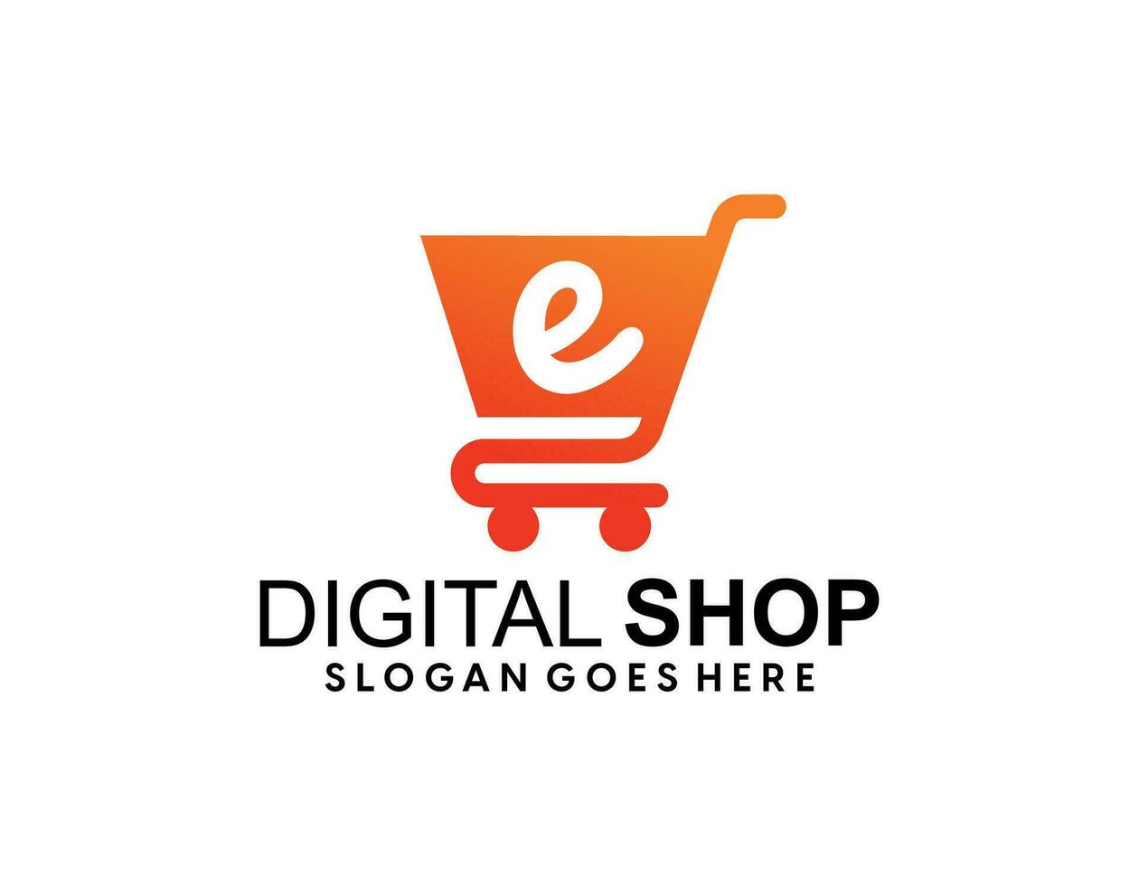 Shopping cart logo and shopping bags logo vector