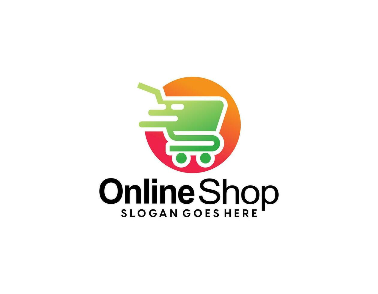 Shopping bag logo. Online shop logo. vector