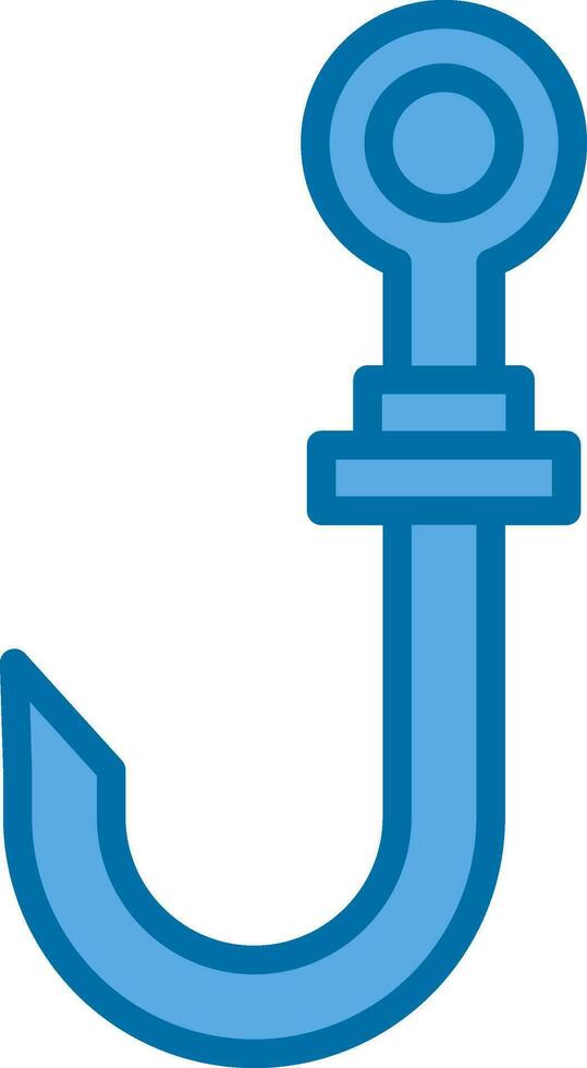 Fish Hook Vector Icon Design