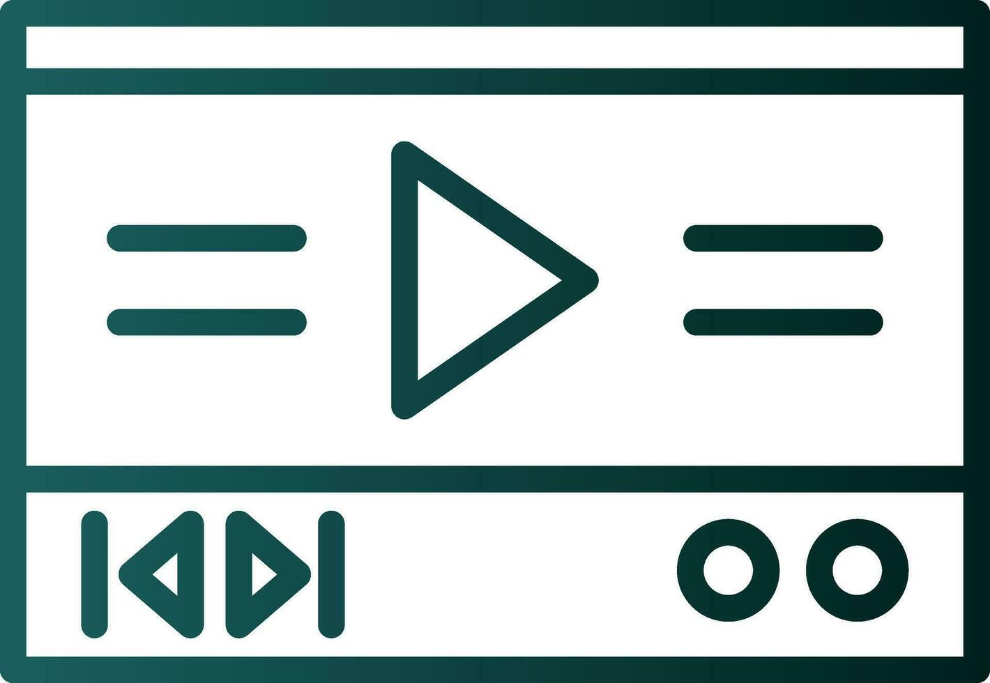Video Player Vector Icon Design