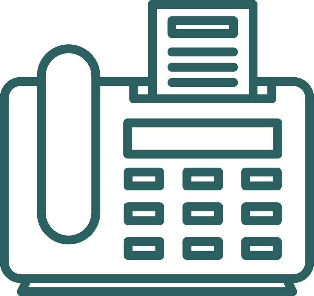 Fax Machine Vector Icon Design