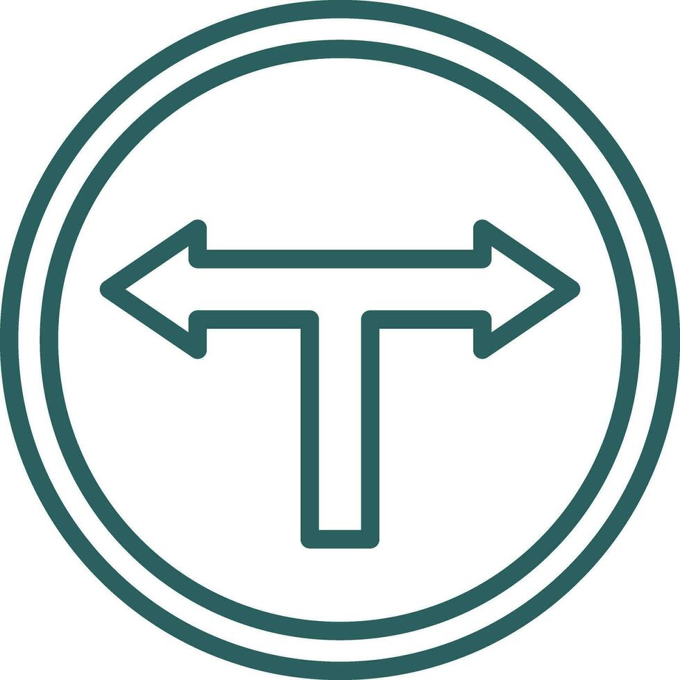 T Junction Vector Icon Design