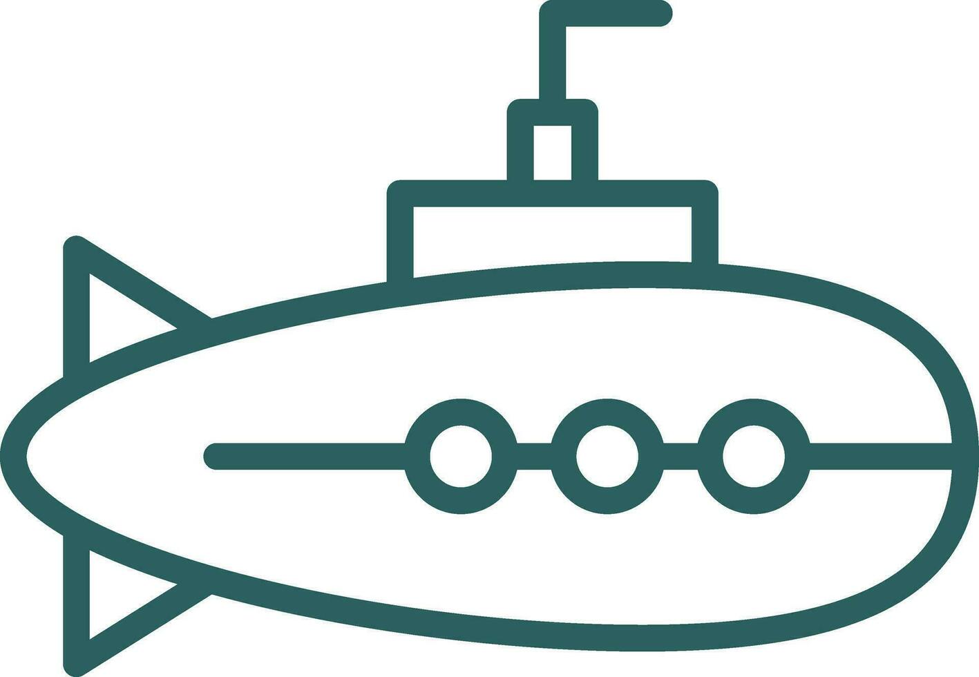 Submarine Vector Icon Design