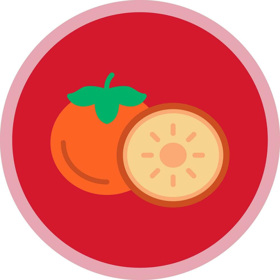 Persimmon Vector Icon Design