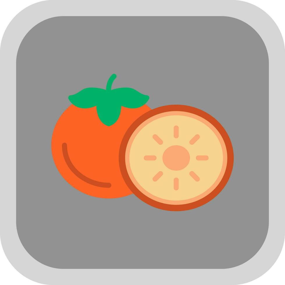 Persimmon Vector Icon Design