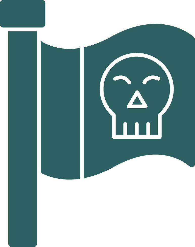 Pirate Flag Vector Icon Design