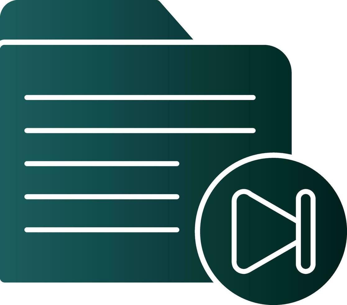 Video Folder Vector Icon Design