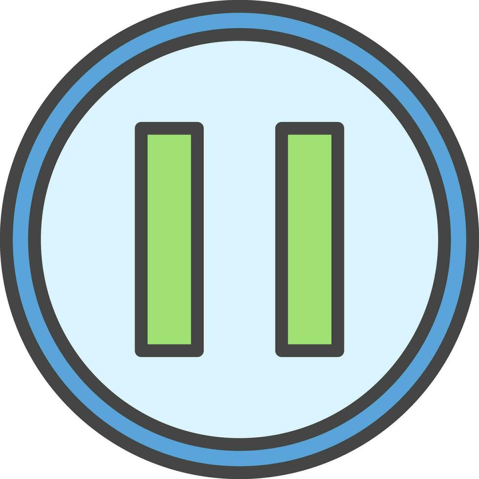 Pause Vector Icon Design