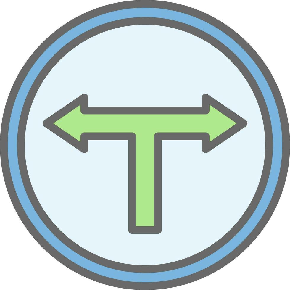 T Junction Vector Icon Design