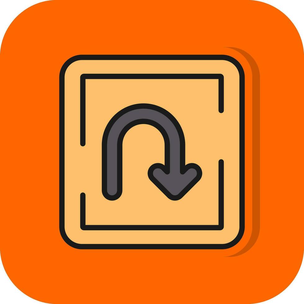 U Turn Vector Icon Design