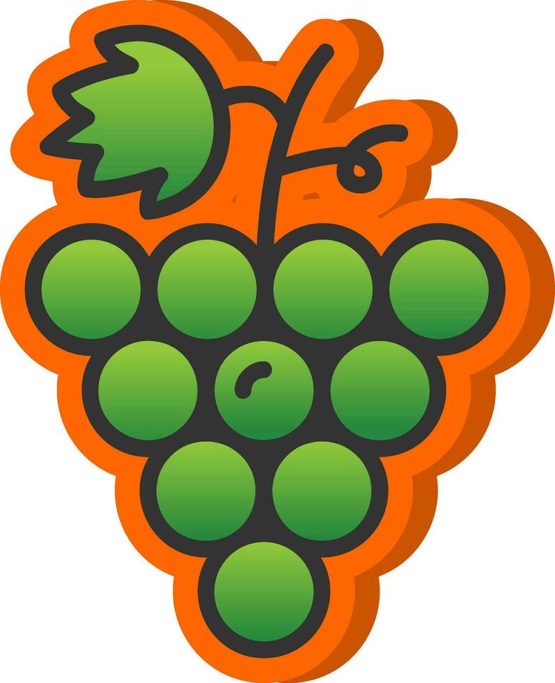 Grapes Vector Icon Design