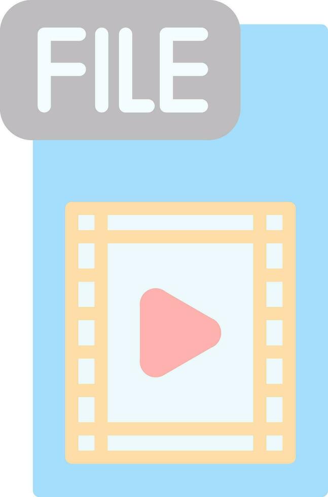 Video FIle Vector Icon Design