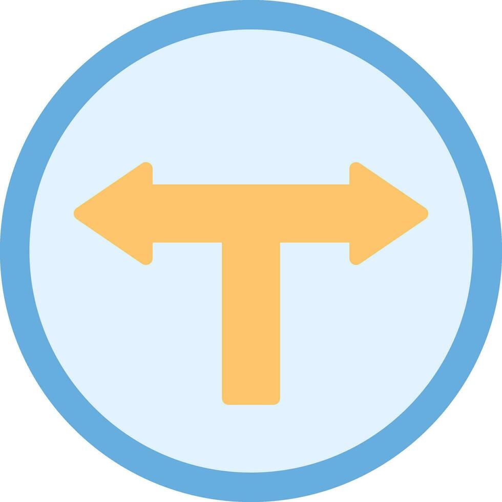 T Junction Vector Icon Design