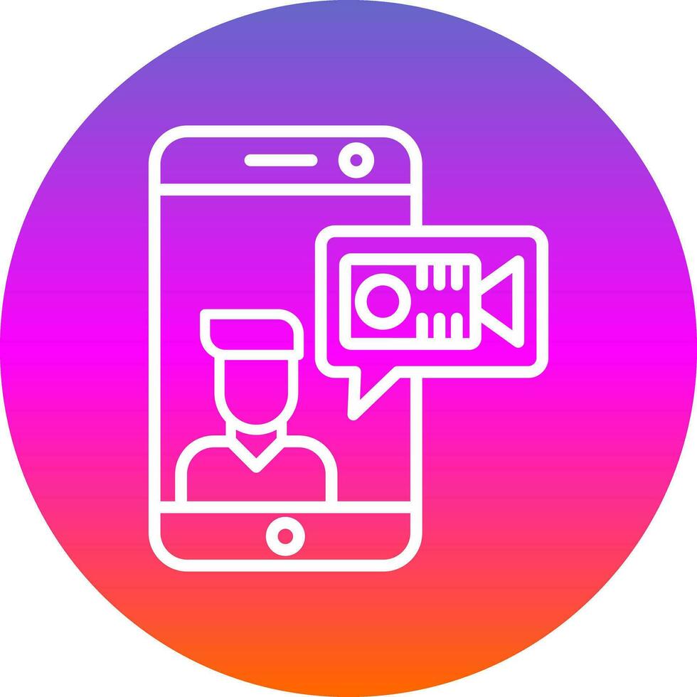 Video Chat Vector Icon Design